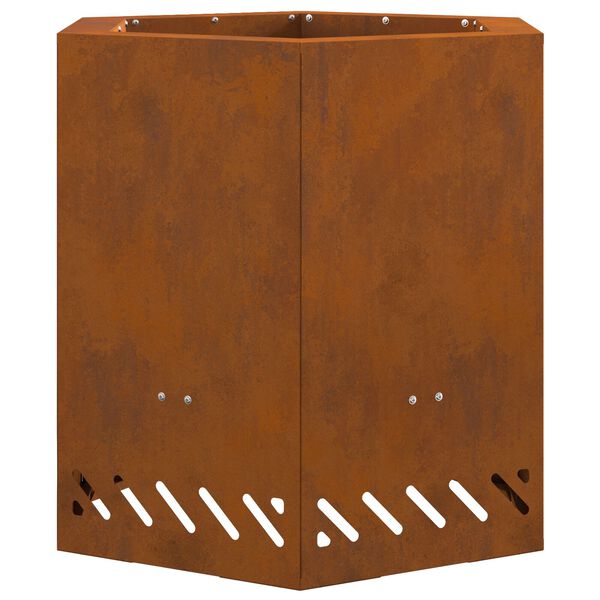 vidaXL Bezsoda ugunskurs Brūna 48 x 48 x 51 cm Tērauds