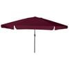 vidaXL Dārza parasols Bordo sarkans 394 x 394 x 248 cm