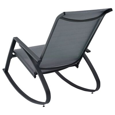 vidaXL dārza šūpuļkrēsli, 2 gab., tekstilēns, tumši pelēki