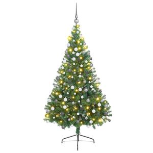 vidaXL Mākslīgais LED Ziemassvētku eglīte su 300 LED Zaļa 180 cm PVC