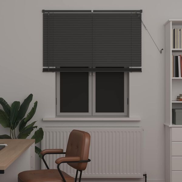 vidaXL Venēcijas žalūzija Sudrabaini pelēks 150 x 120 cm PVC