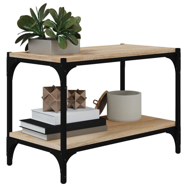 vidaXL TV galdiņ&scaron;, ozolkoka krāsa, 60x33x41 cm, inženierijas koks