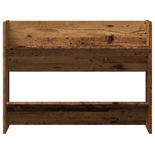 vidaXL sienas apavu plaukts, veca koka, 80x18x60 cm, konstruēts koks