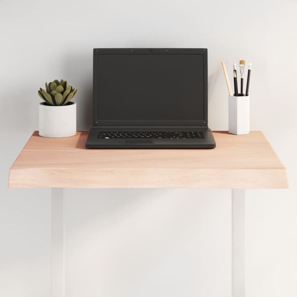 vidaXL galda virsma, 60x40x(2-4) cm, masīvkoks, dabīgas formas mala