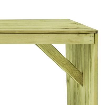 vidaXL dārza galds, 220x101,5x80 cm, impregnēts priedes koks