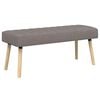 vidaXL Kanāla pūkains sols Pelēkbrūna 110 x 40 x 46 cm Audums