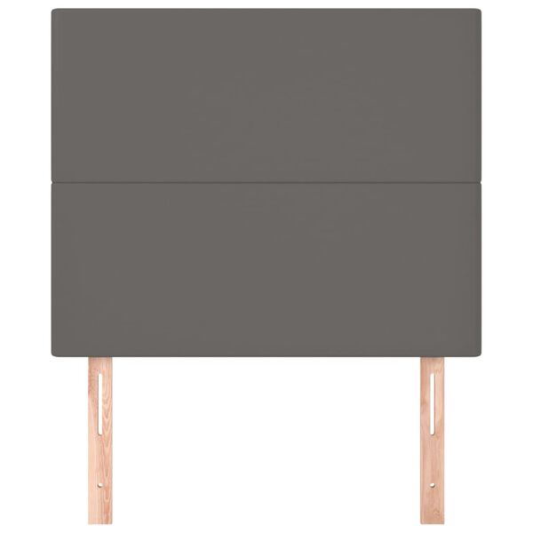 vidaXL galvgalis, pelēks, 80x5x118/128 cm, mākslīgā āda