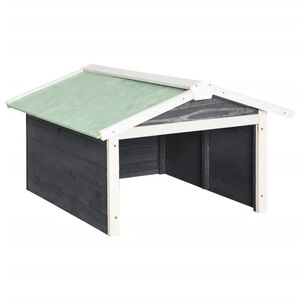 vidaXL robotizēta zāles pļāvēja garāža, pelēka un balta, 72x87x50 cm