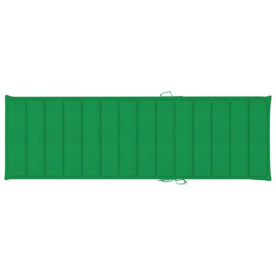 vidaXL sauļošanās zvilnis, zaļš matracis, impregnēta priede