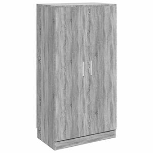 vidaXL apavu plaukts, 55x35x108 cm, pelēka koka krāsa, koks