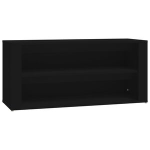 vidaXL apavu plaukts, melns, 100x35x45 cm, inženierijas koks