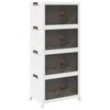 vidaXL Glabā&scaron;anas kaste ar riteņiem 4 līmeņu, 75 L, 64x40x141,5 cm
