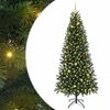 vidaXL Mākslīgā Ziemassvētku eglīte su 300 LED Zaļa 240 cm PE un PVC