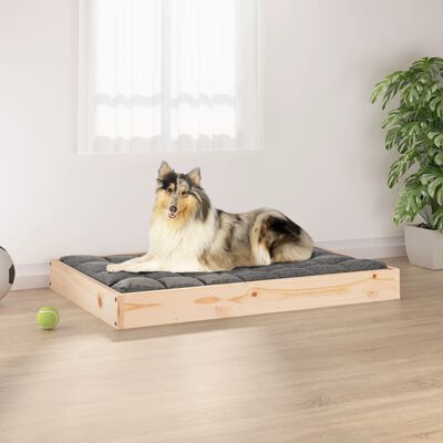 vidaXL suņu gulta, 91,5x64x9 cm, priedes masīvkoks