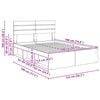 vidaXL Gultas rāmis Mākslīgā ozola 140 x 190 cm Ciets priedes koks