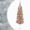 vidaXL Mākslīgā slaida Ziemassvētku egle ar bumbiņām 150 cm 150 LED