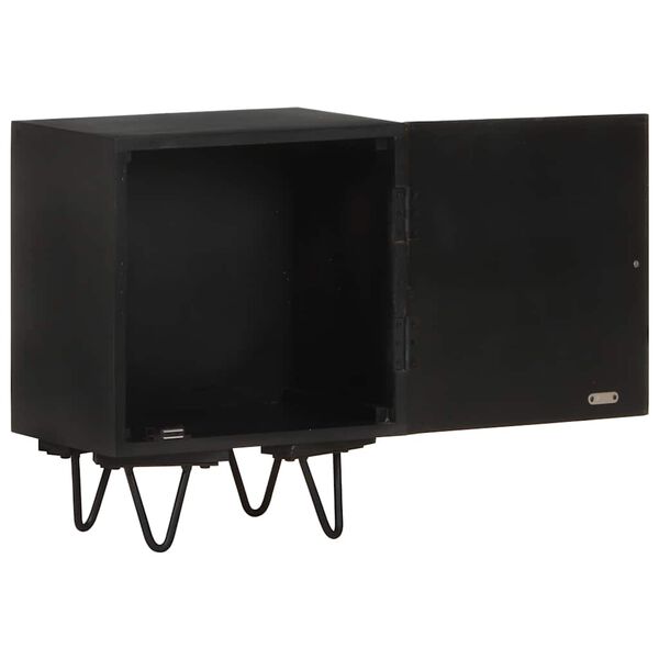 vidaXL naktsskapītis ar misiņa durvīm, 40x30x50 cm, mango masīvkoks