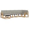 vidaXL Āra dīvānu komplekts 7 gab. Balta un gai&scaron;i pelēka