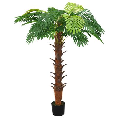 vidaXL mākslīgā cikas palma ar podiņu, 160 cm, zaļa