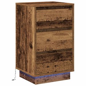 vidaXL Nakts skapītis Vecs koks 39 x 34,5 x 65 cm Inženierijas koks