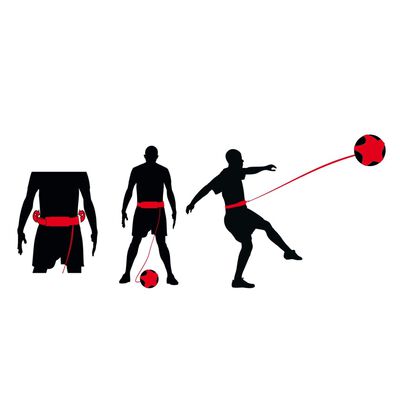 Avento futbola trenažieris, melns ar sarkanu