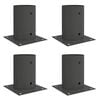 vidaXL Apaļais zemes enkurs 4 pcs Antracīta 15 x 15 x 15 cm Metāls