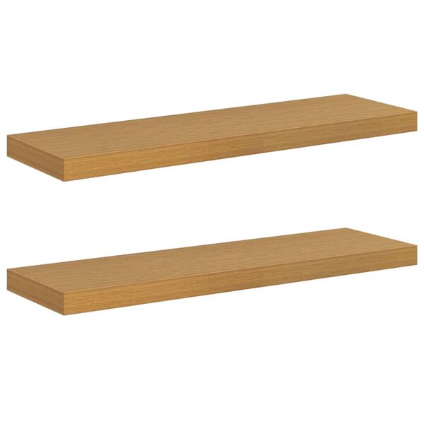 vidaXL Sienas plaukts 2 pcs Bē&scaron;a 90 x 23,5 x 4 cm Inženierijas koks