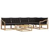 vidaXL Āra dīvānu komplekts 6 pcs Balta un melna 79 x 79 x 37 cm