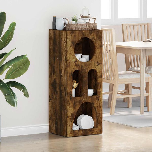 vidaXL Puse Dūmaka ozols 40 x 35 x 100.5 cm Inženierijas koks