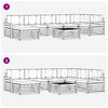 vidaXL Dīvāna komplekti 8 pcs Dabisks un antracīts Cietā akācijas koks