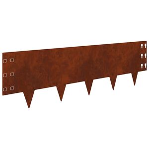 vidaXL Zāliena Apmale 30 pcs 100 x 30 cm Tērauds Rūsa