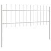 vidaXL Dārza žogs Balts 1.7 x 0.6 m Pulverkrāsots tērauds