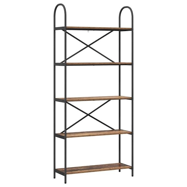 vidaXL Grāmatu plaukts Vecs koks 80 x 30 x 183 cm Inženierijas koks