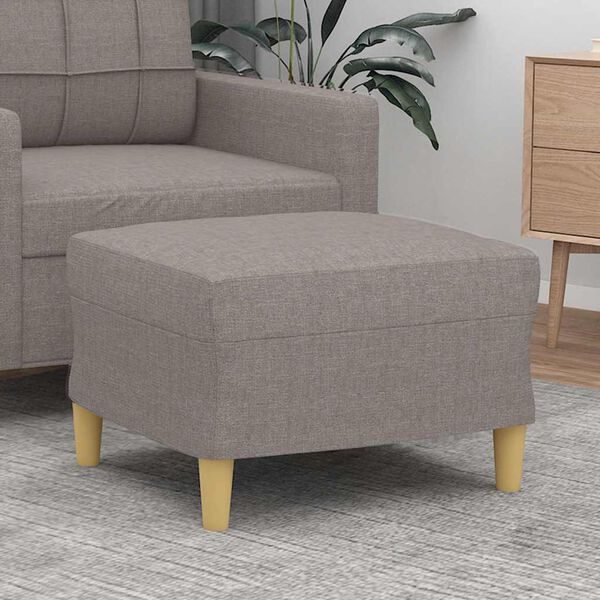 vidaXL kājsoliņš, 60x50x41 cm, pelēkbrūns audums