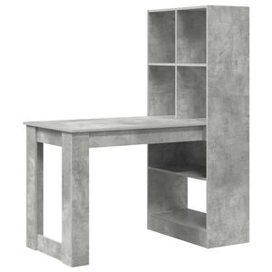 vidaXL Galds Betona pelēks Inženierijas koks 122 x 67 x 145 cm