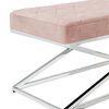 vidaXL sols, rozā samts un nerūsējo&scaron;s tērauds