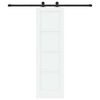vidaXL Slīdo&scaron;ās durvis 61 x 198,5 cm Inženierijas koks Balta un melna