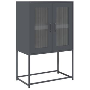 vidaXL Highboard Antracīts 68x39x107 cm Tērauds