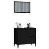 vidaXL 2-daļīgs vannasistabas mēbeļu komplekts, melns, koks