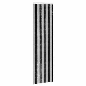 vidaXL Kukaiņu aizkars no &scaron;enila Pelēks un melns 56 x 200 cm 100% PP