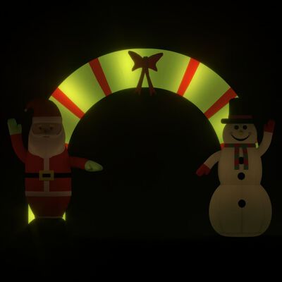vidaXL piepūšama Ziemassvētku arka, LED, 270 cm