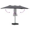 vidaXL Dārza parasols Antracīts 385 x 209 x 244 cm Poliesters