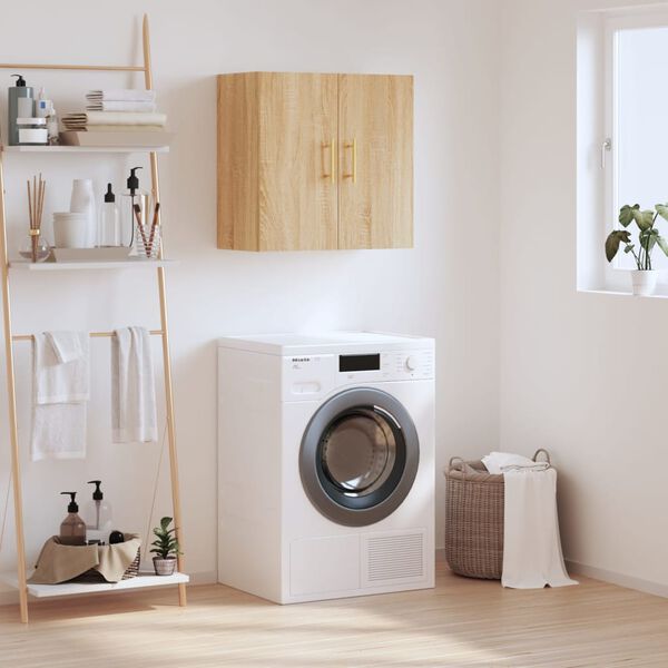 vidaXL sienas skapītis, ozolkoka, 60x31x60 cm, inženierijas koks