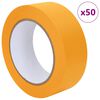 vidaXL Gleznotāja maskē&scaron;anas lentes 50 pcs Dzeltena 38mm x 50m Papīrs