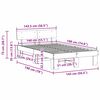 vidaXL Gultas rāmis Balts 140 x 190 cm Ciets priedes koks