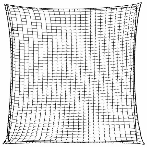 vidaXL piekabes tīkls ar elastīgu auklu, melns, 3x3 m, polipropilēns