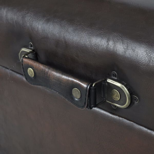 vidaXL solu komplekts mantu glabāšanai, 3 gab., brūni