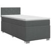vidaXL Kontinentālā gulta ar matraci Tum&scaron;i pelēka 90 x 190 cm Audums