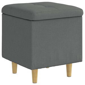 vidaXL Uzglabā&scaron;anas ottomāns Tum&scaron;i pelēks 40 x 40 x 45 cm audums