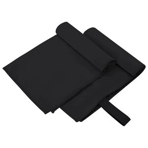 vidaXL Sporta dvieļi 2 pcs Melna 50 x 30 cm Poliesters un poliamīds